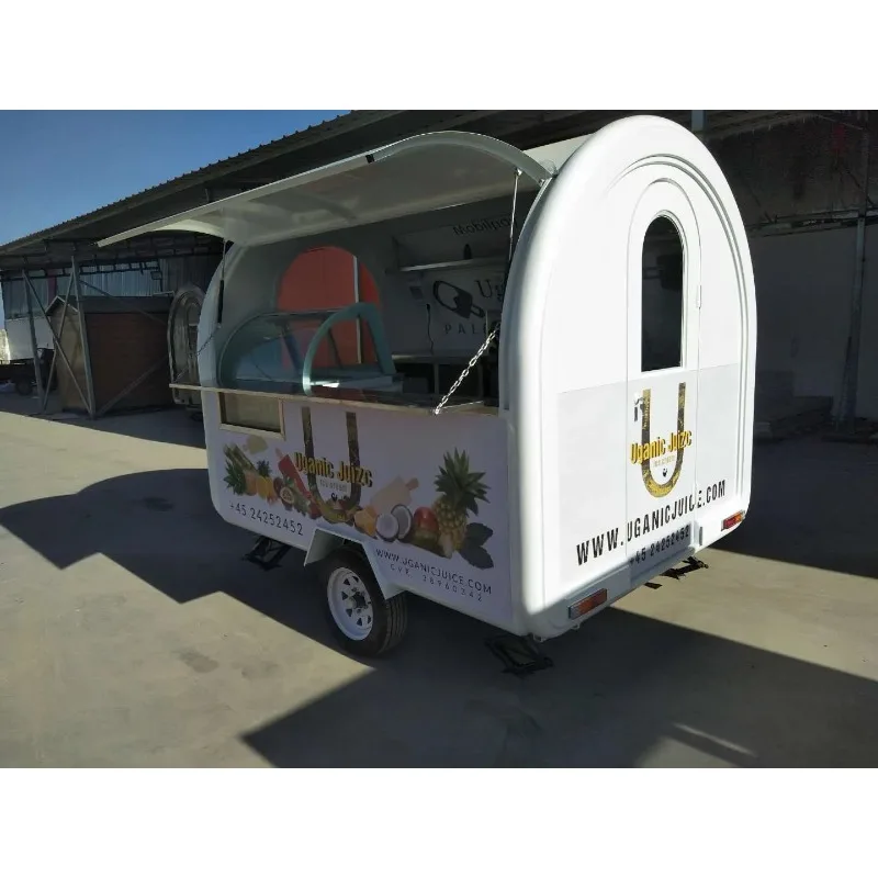 كامل المطبخ شاحنة الوجبات السريعة مخصص عربة البيتزا المتنقلة مقطورة حل المفاتيح مع نظام الغاز الكهربائية الهيكل الثقيلة 2024 #2