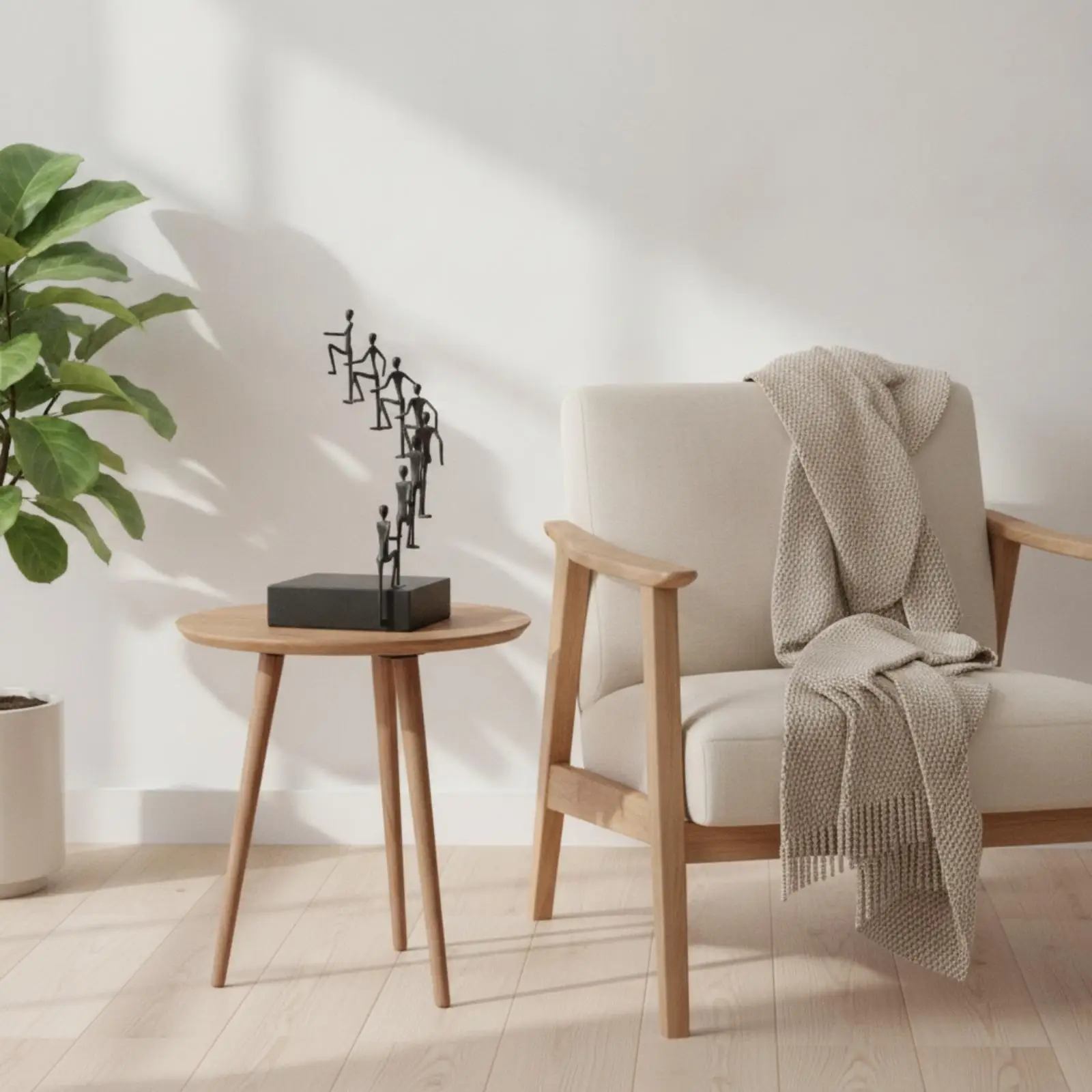 Human Figure Sculpture Decorative Sculpture with Base Minimalist for Bookshelf