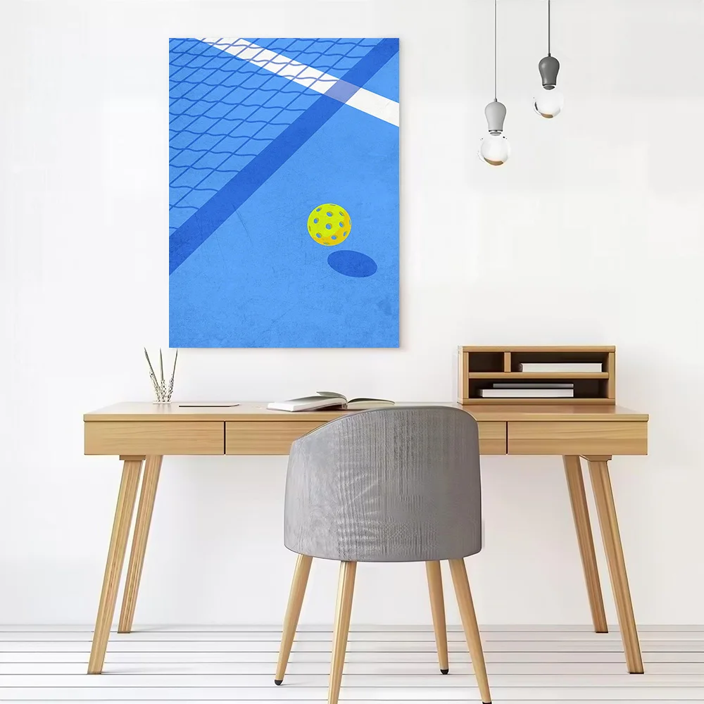 Lo-Fi Pickleball–Floating Pickleball Court Chill Poster Canvas Wall Art Personalized Print Modern Painting Perfect Gift for Arts