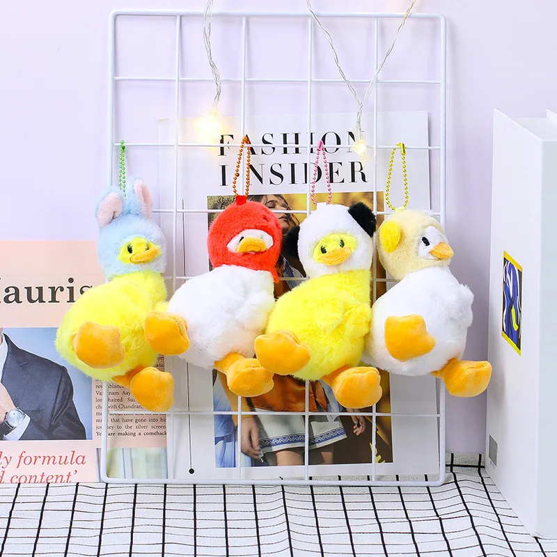 new Cute Exquisite cartoon  Creative Cute Crooked Duck Plush Toy Cute Desktop Decoration Bag Hanging Item fashione funny Pendant