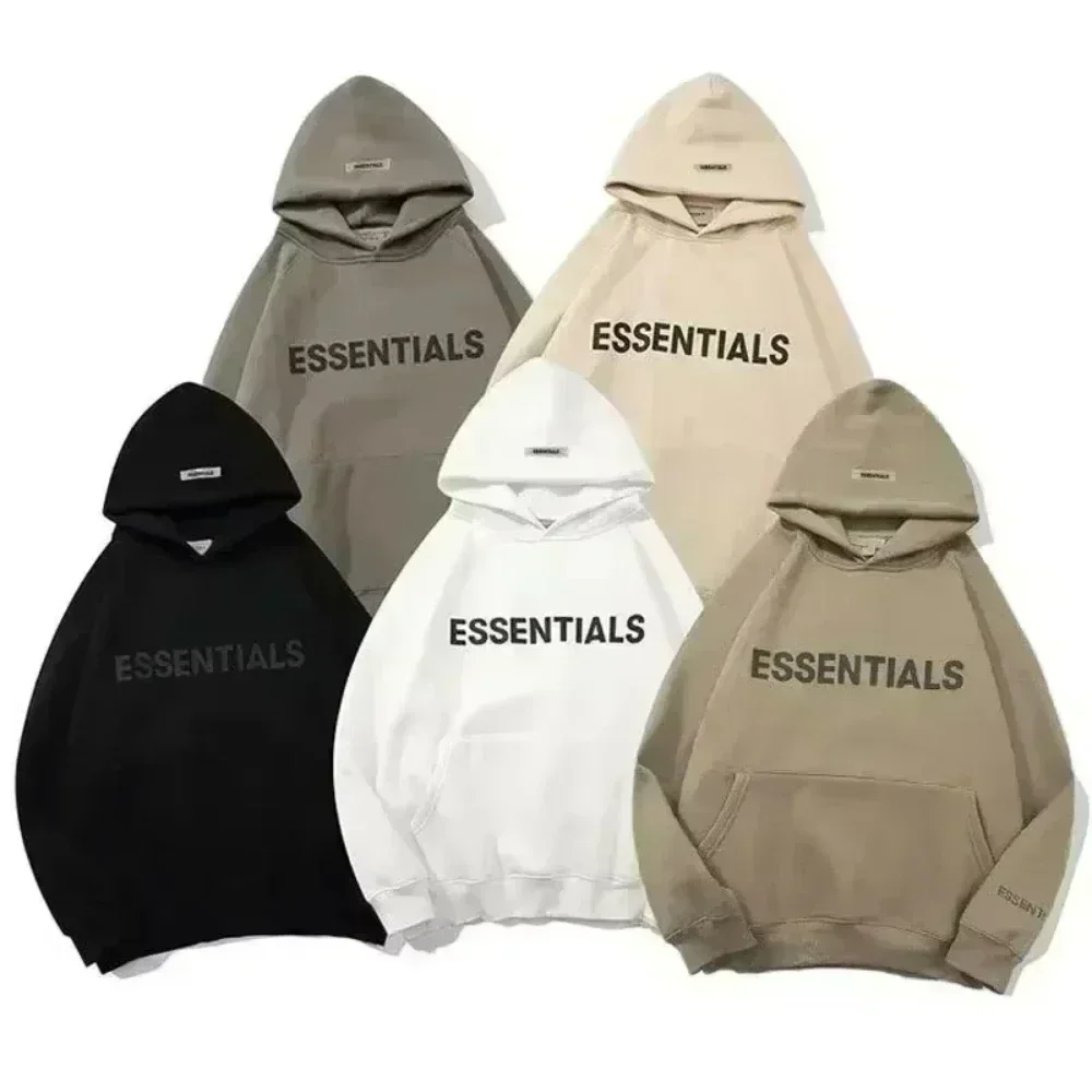 2025 Essentials Hoodie Letter Logo Women Sweatshirt High Quality Hip Hop Loose Unisex Extra Large Fashion Brand Pullover Hoodie