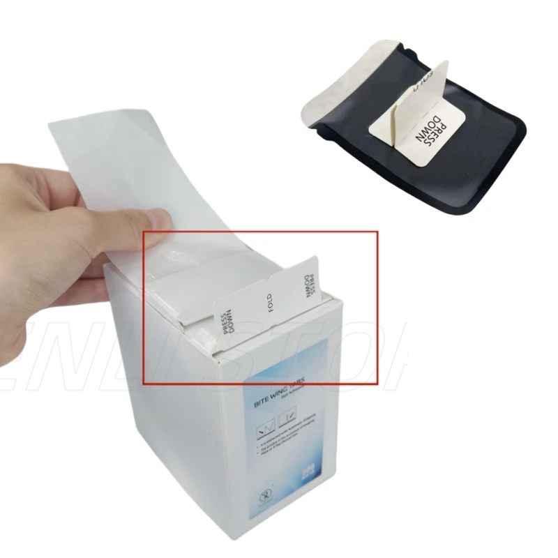 500 pièces/rouleau Ailettes de mastication dentaires jetables pour film radiographique, pour la surface occlusale et les procédures de diagnostic orthodontique