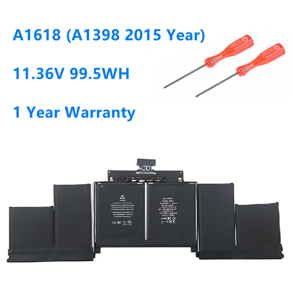 Imagem -03 - Bateria do Portátil para Apple Macbook Pro 15 Retina A1398 2012 2013 2014 2023 Ano A1494 A1417 A1618
