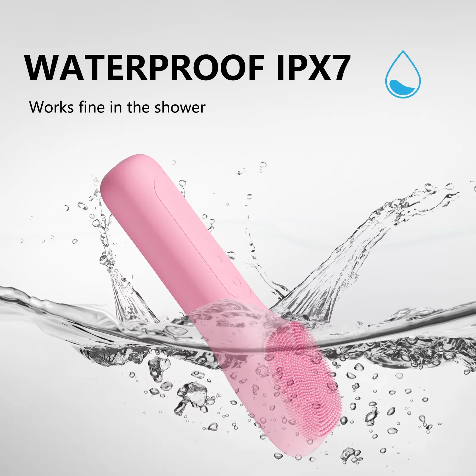 2025 Nuevo cepillo limpiador de masaje exfoliante de limpieza de silicona Sonic Facial eléctrico IPX7