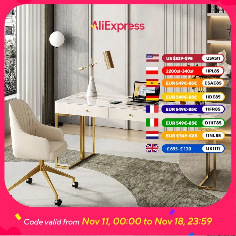 

Asthetic Designer Office Desk Desktop Bedroom Writing Drawers Office Desks Organizer Modern Mesa Para Computador Furniture