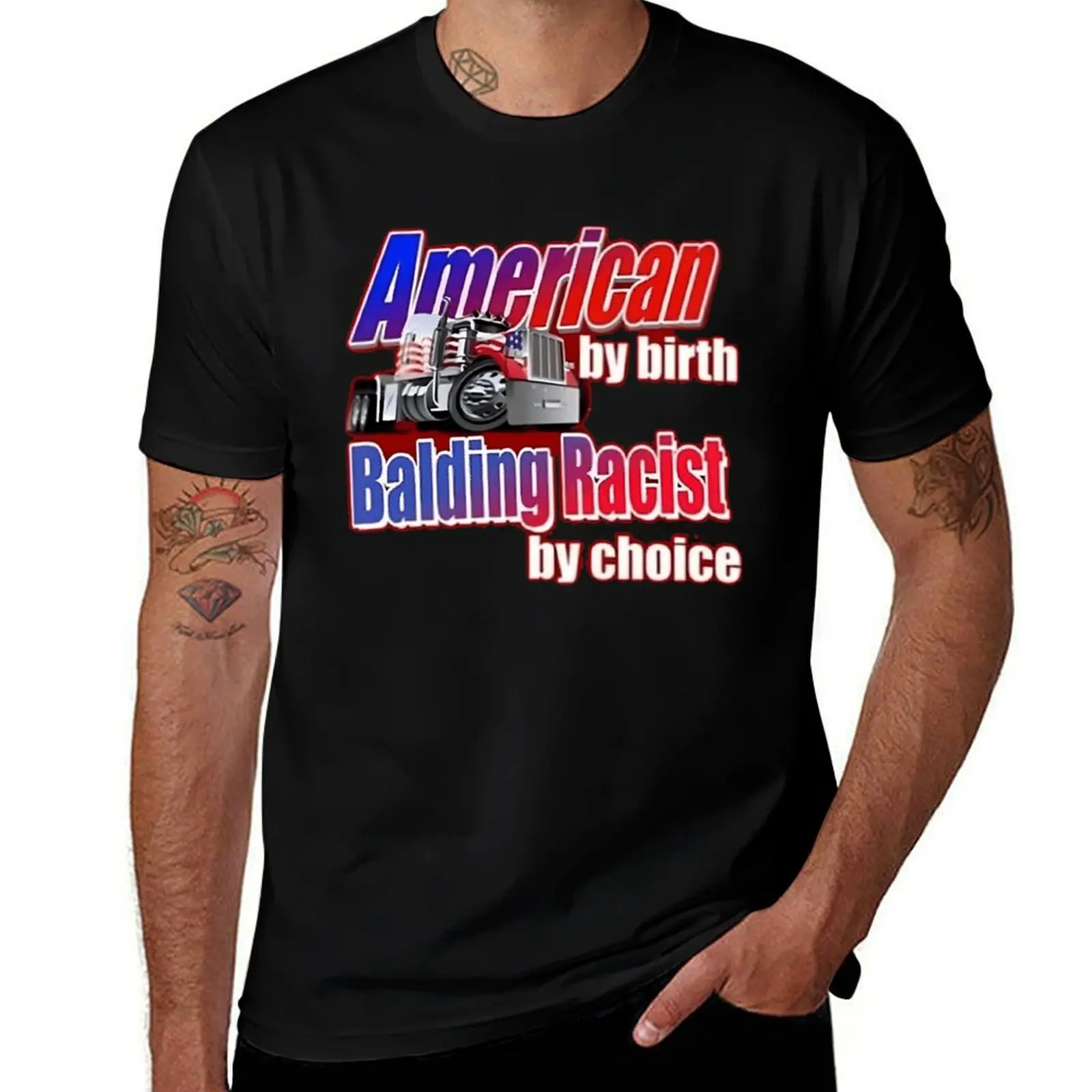 American By Birth T-Shirt Novelty Print Casual Tee Shirt