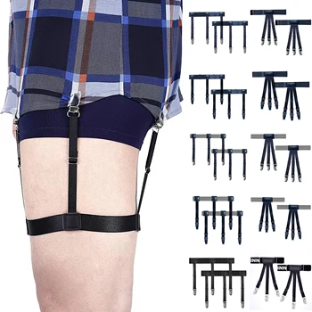 1 זוג גברים קלאסי חולצה נשאר חגורה עם לא להחליק נעילת קליפים מתאים משרד החגורה משרד חגורת בטיחות חולצה אביזר