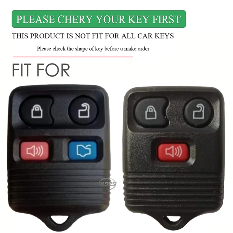 3/4 Buttons Silicone Car Remote Key Shell Case Fob Cover for Ford Focus Complete Escape Mustang Explorer Lincoln Town Sport