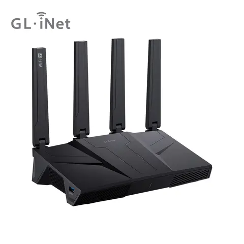 GL.iNet GL-BE9300 Flint 3 Tri-Band Wi-Fi 7 Router for Wireless Internet 5 x 2.5G VPN Router High Speed Gaming Long Range 6GHz Home Wirelss Router, 9 Gbps Wireless Speed for Smooth 8K Streaming, Low-latency Gaming Video Calls