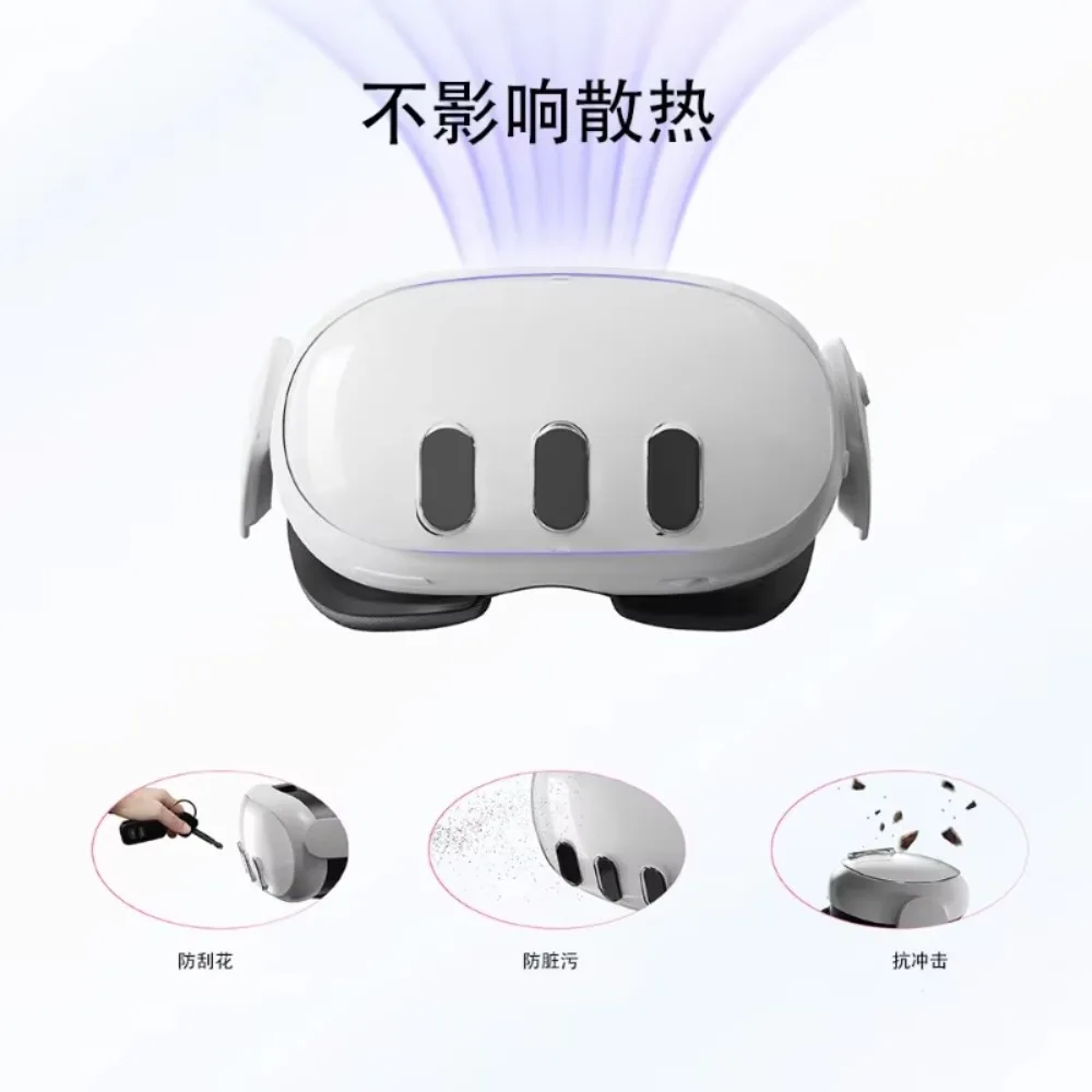 Anti-scratch Transparent Camera Shell Compatible with Meta Quest 3 VR Headset Anti-collision Protective Accessories