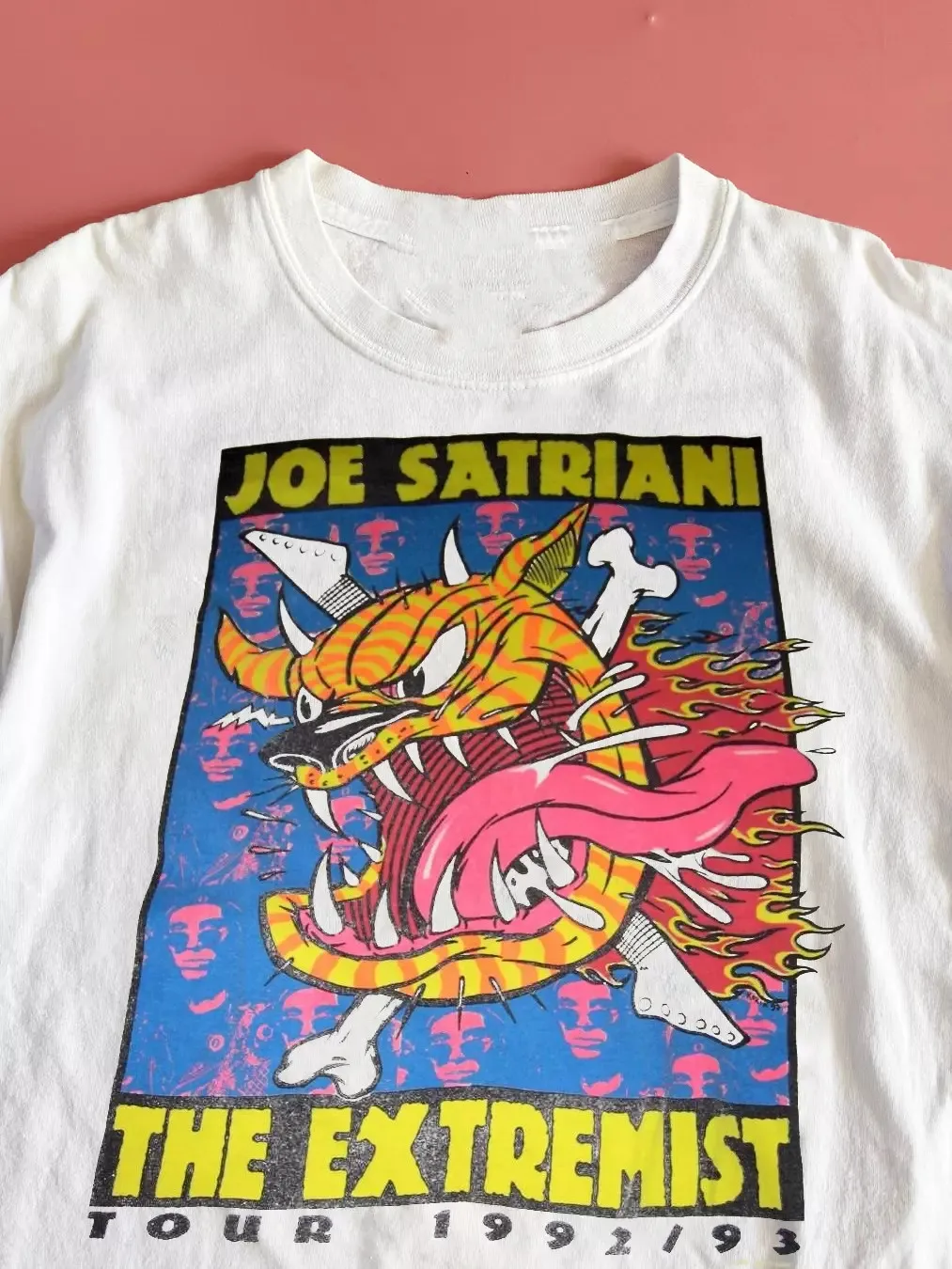 

Белая хлопковая футболка Joe Satriani The Extremist Tour, полный размер S-5XL