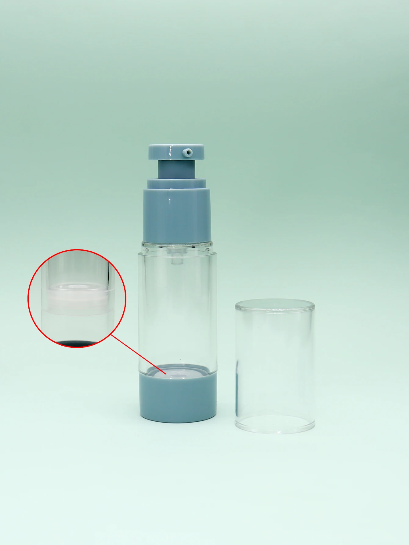 

24PCS 15ml 30ml 50ml Blue Airless Lotion Pump Bottles 1oz Airless Lotion Dispenser for Refillable Cosmetic Containers