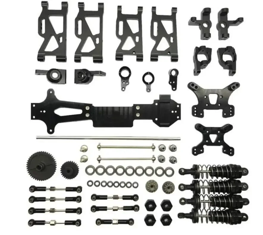 WLtoys 144001 RC Car Metal Upgrade Spare Parts Swing Arm Steering Cup Rear Wheel Base Second Floor Drive Shaft Reduction Gear