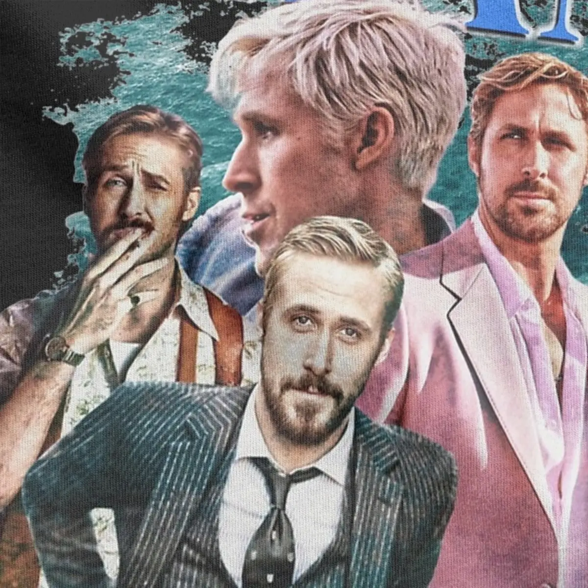 I Love Ryan Gosling T-Shirts for Men Cool Pure Cotton Tee Shirt Crew Neck Short Sleeve T Shirts Unique Tops