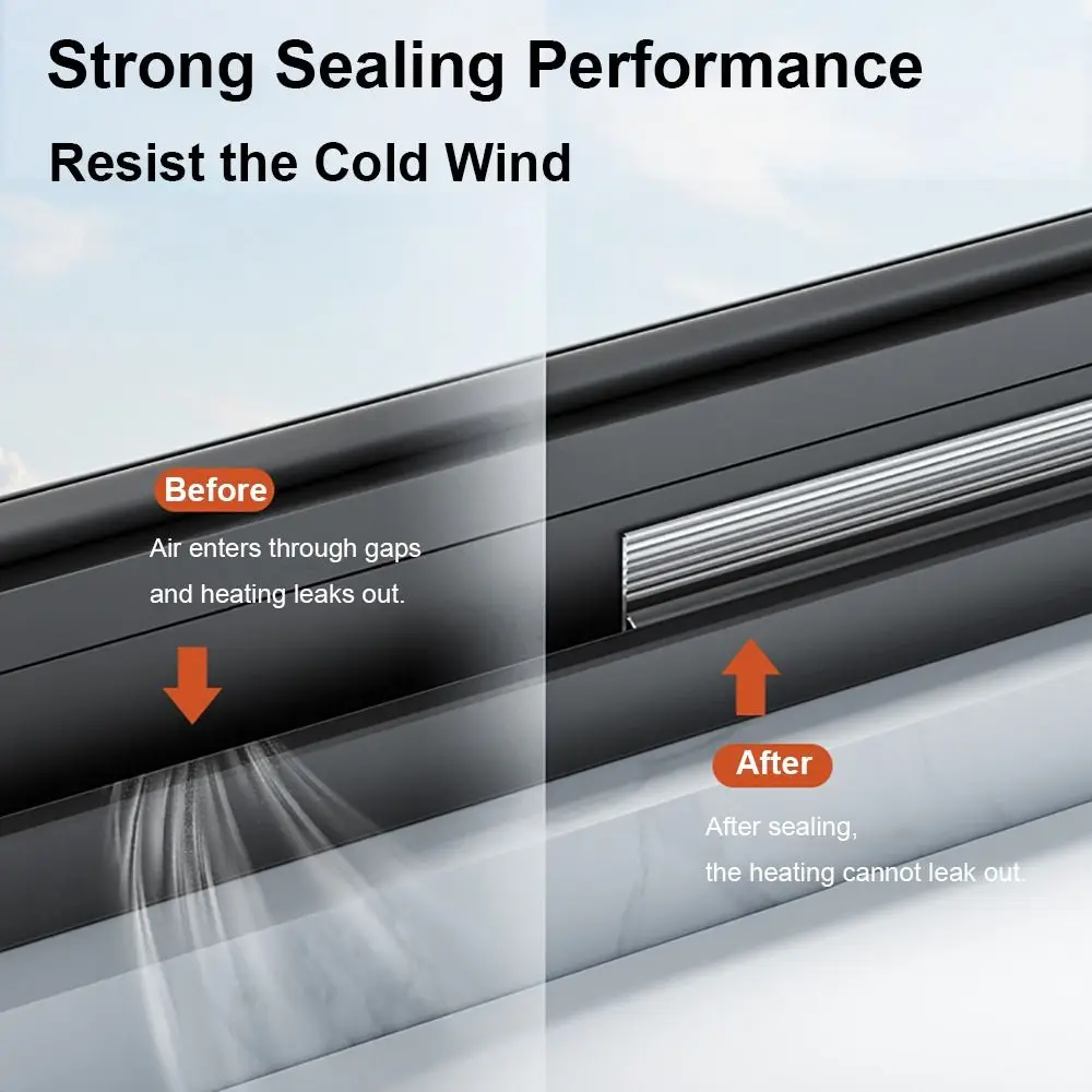 2/4M Crashproof Sliding Window Sealing Strip Gap Filling Noise Isolation Windproof Draught Excluder Weather Stripping