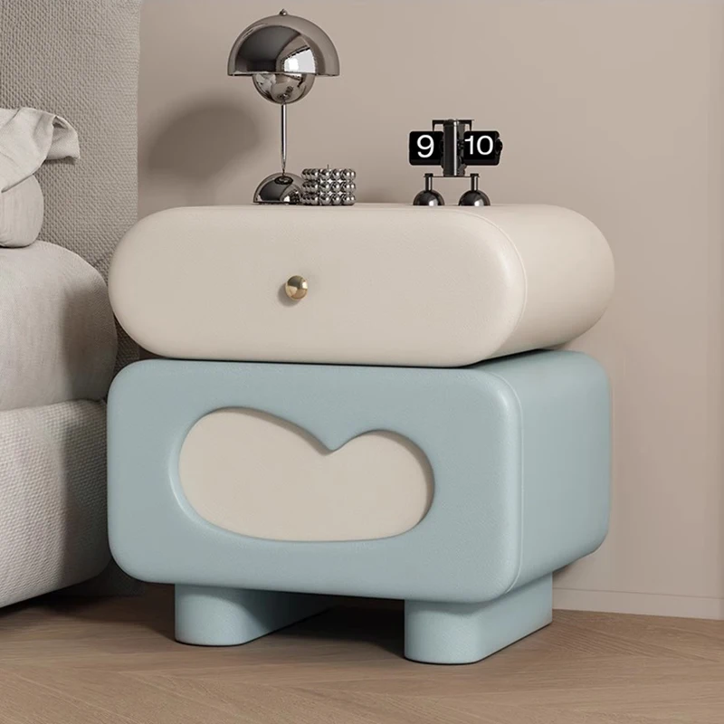 Armadi carini Comodino Cassetti Camera da letto in legno Comodino portaoggetti ad angolo Nordico basso economico Mesa De Cabeceira Mobili per la casa
