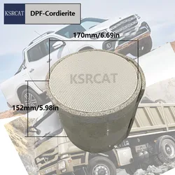 Diesel Particulate Filter for Cars Universal DPF Ceramic Catalytic Converter 170*152mm 200cpsi