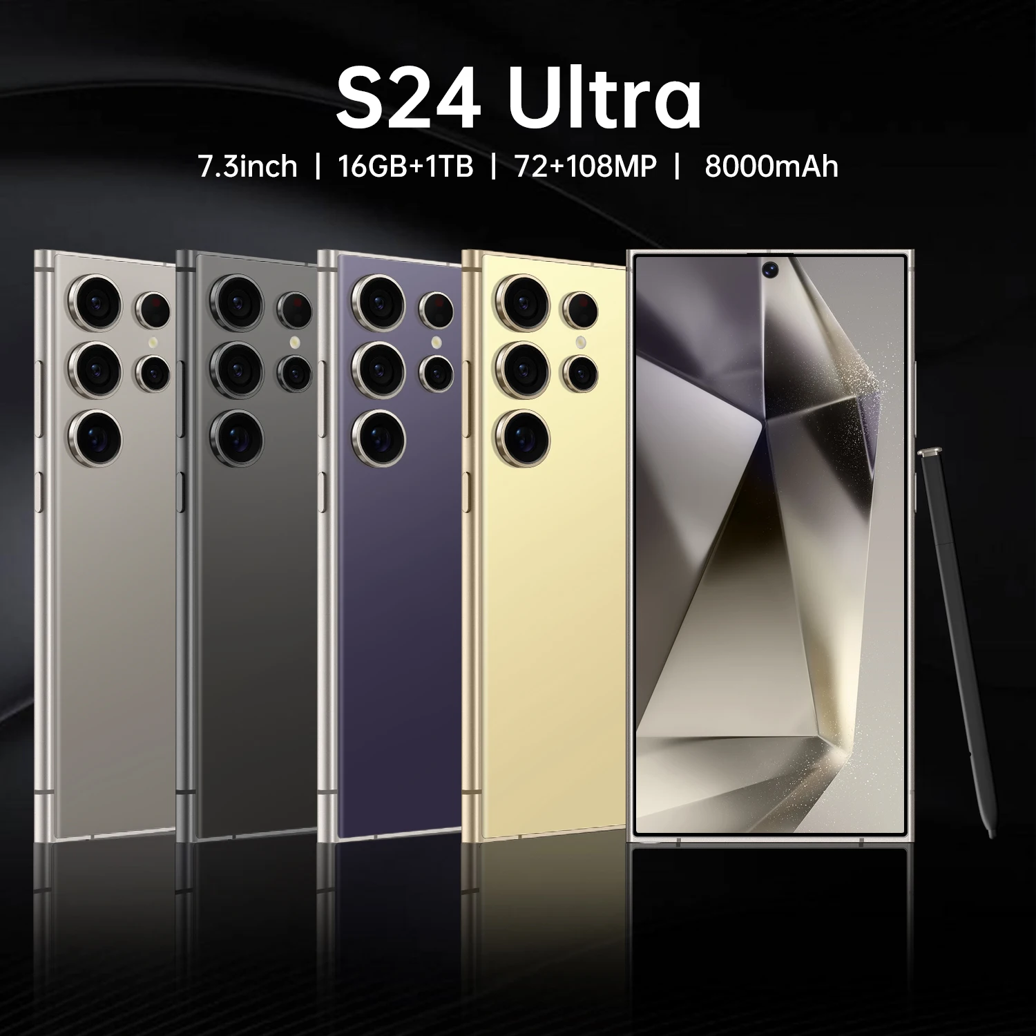 

S24 Ultra Smart Mobile Phones 5G Smartphone Snapdragon 8 Gen 3 22GB+2TB Cell Phone Dual Sim Global Version Android 14 Cellphones