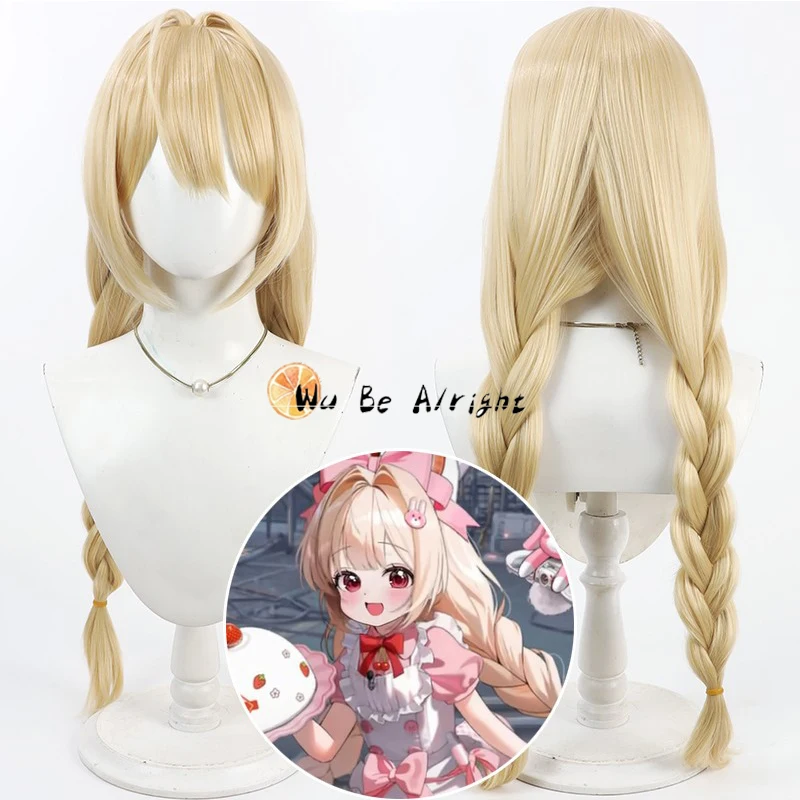 أنيمي لعبة كلوستر شعر مستعار تأثيري ذيل حصان مزدوج الاصطناعية ألياف مقاومة للحرارة الشعر هالوين كرنفال حفلة الدعامة للنساء الفتيات