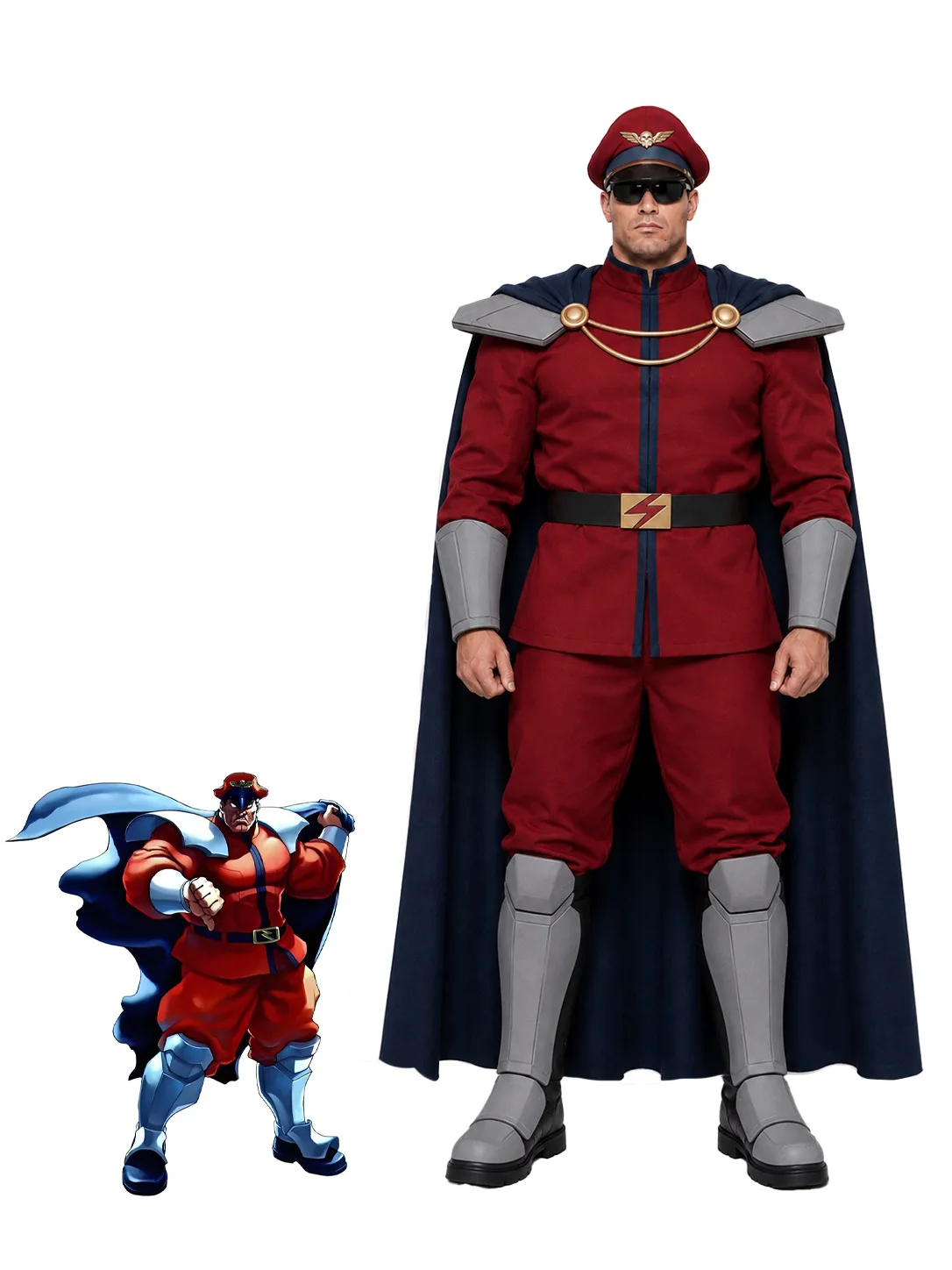 Street Fighter M. Bison General Vega cosplay outfit, full cloak set, Halloween cosplay