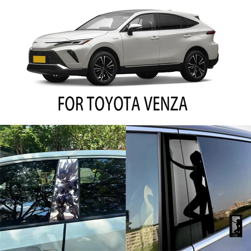 Door Window Decoration Trims Pillar Posts Stickers Auto Styling For TOYOTA VENZA Car accessories