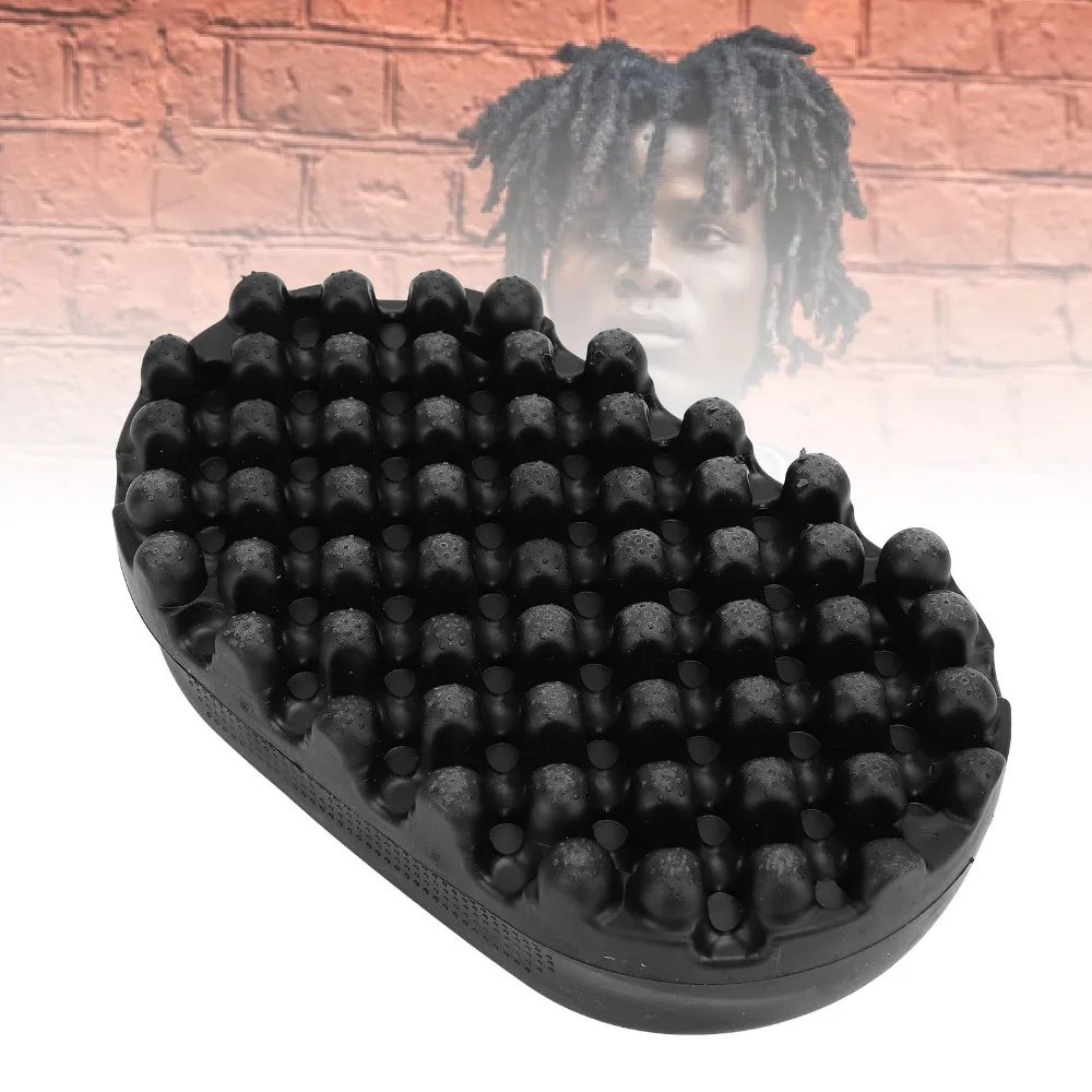 

For Salon Washable Curling Hair Brush Black Color Durable Afro Hair Brush Big Small Holes TPE Twisted Hair Brush Home Use
