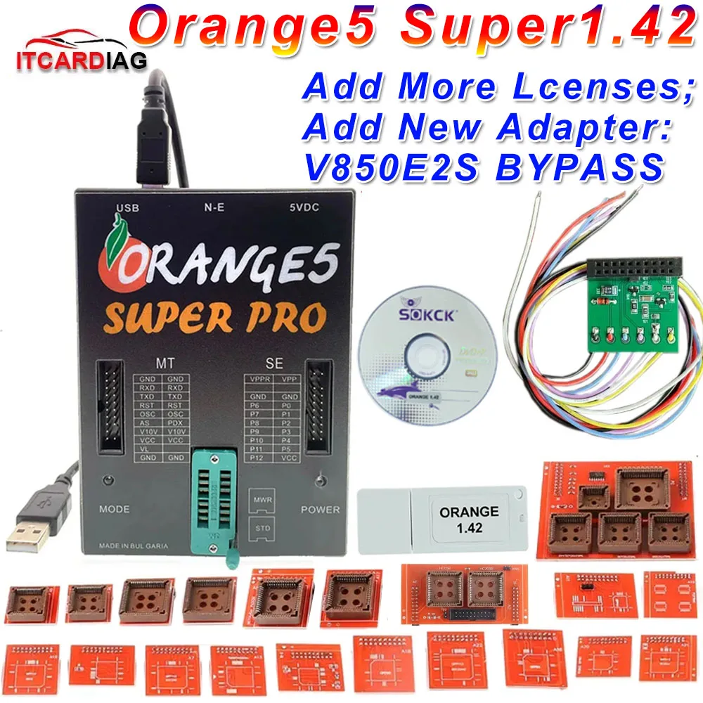 Newest Orange5 Super PLUS V1.42 Programmer Full Activation ECU Programing Add More License for Toyota for Suzuki for Hyundai etc