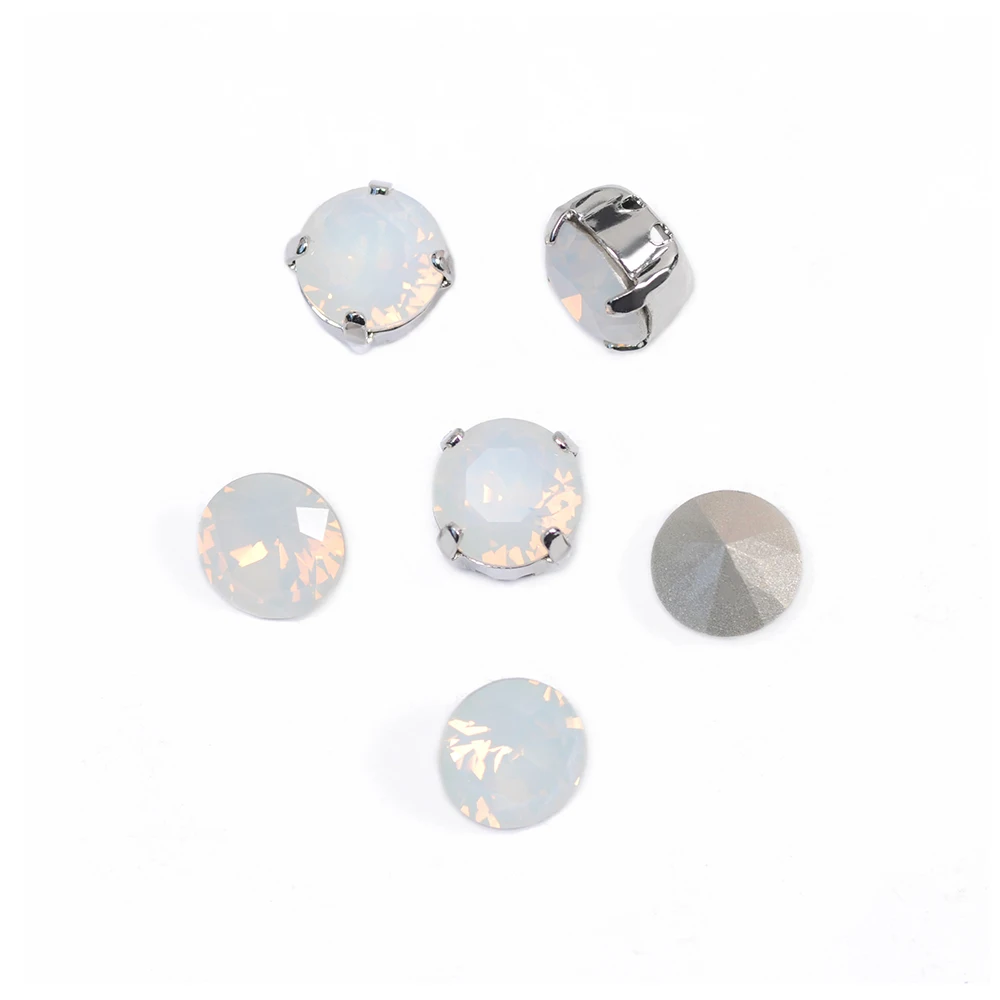 Weißer Opal Nähen auf ausgefallene Strass steine, DIY Näh zubehör, Zubehör Dekoration Glasperlen, Pointback-Kristalle für Kleidungs stück – Detail 4