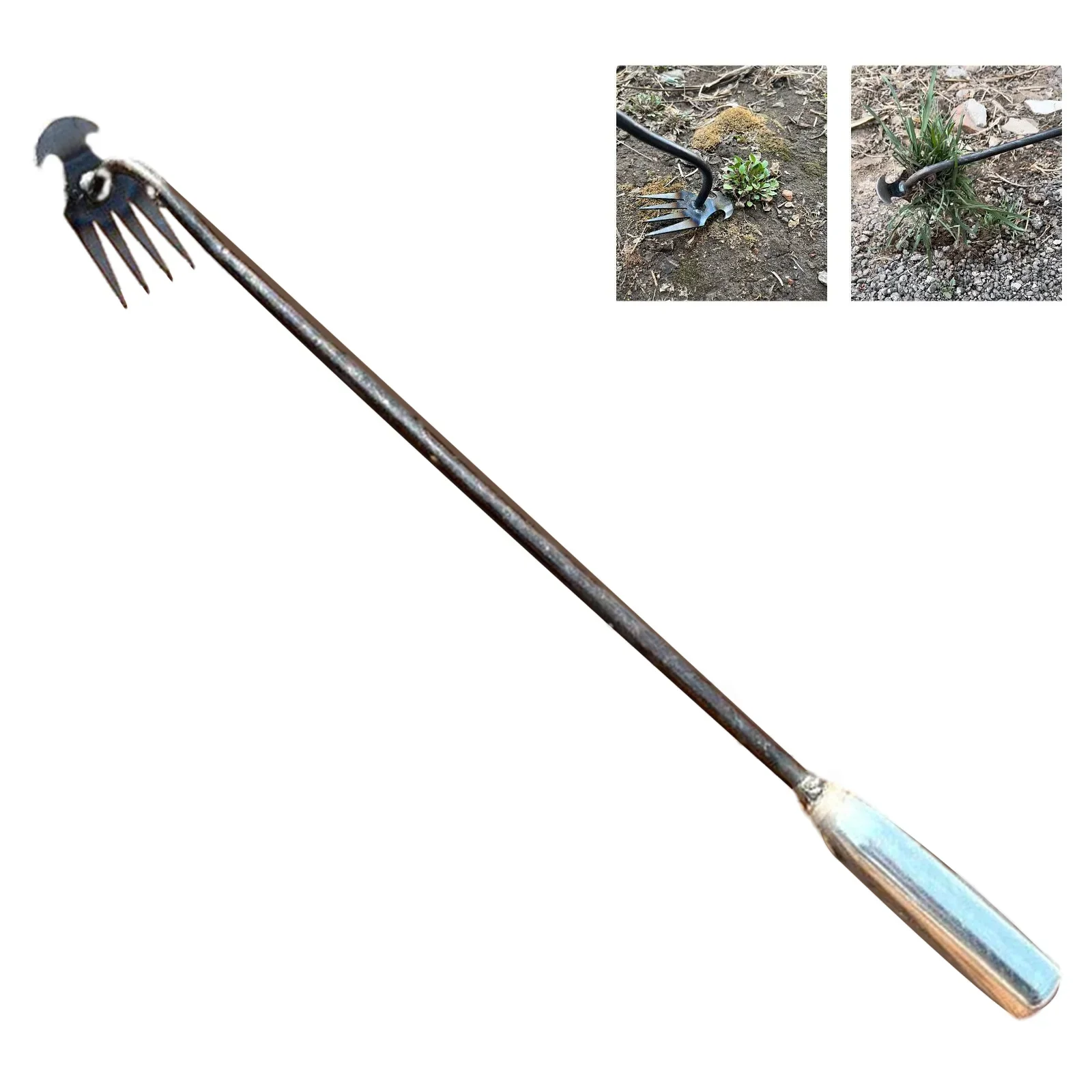 

Hand Weeder Tool with Long Handle Manual Weed Digger for Yard Lawn Farmhouse Gardening