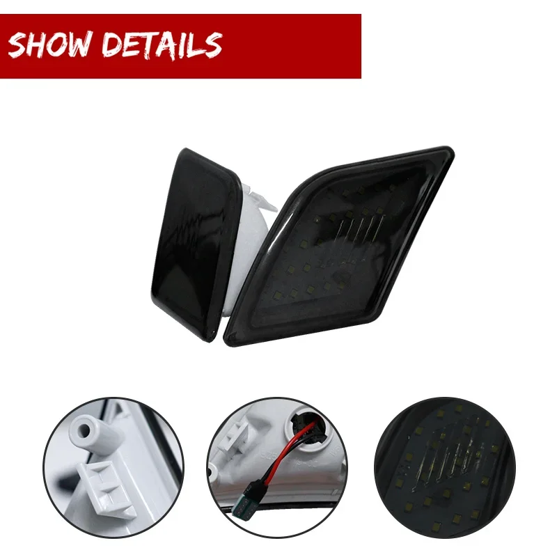 Para Mercedes Benz Pre-LCI W204 C250 C300 C350 C63 AMG 2008-2011 guardabarros delantero marcador lateral luces de señal de giro luces de estacionamiento LED