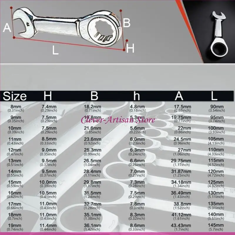 E06B 8-18mm مقبض قصير مقبض Ratchet Wrchench وجع سريع مفتوح المفتوح أداة إصلاح اليد أدوات أدوات الأجهزة