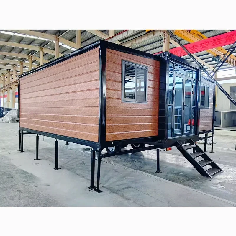 Customizable Folding 2 Bedroom Prefab Expandable Mobile Home Tiny Trailer House on Wheels for Living Movable Houses