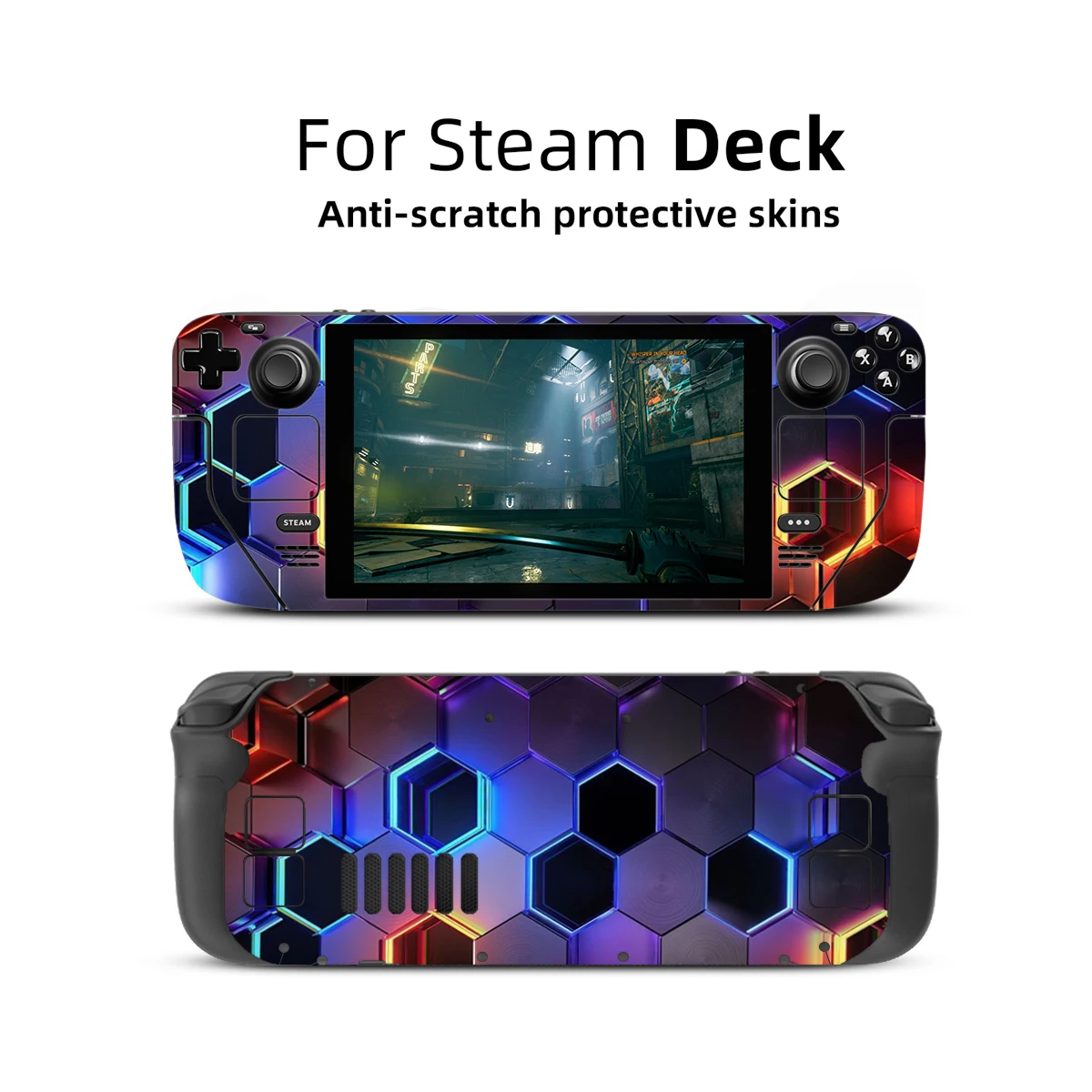 Cyberpunk Skin Vinyl for Steam Deck Console Full Set Protective Decal Wrapping Cover For Valve Console Premium Stickers