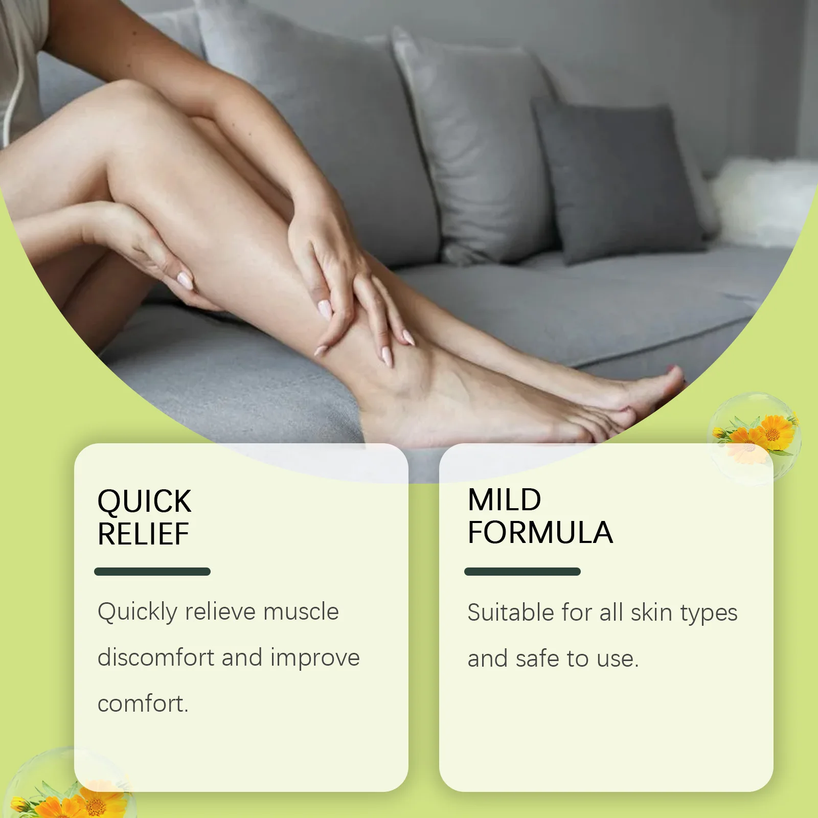 

Relaxing Leg Care Cream Relieve Leg Discomfort Muscle Relaxation Improveing Vitality Soothing Massage Moisturizing Body Lotion