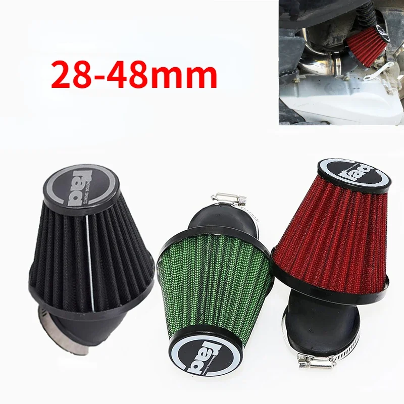 Universal Motorcycle Air Filter 28mm 35mm 39mm 42mm 48mm 45 Degree Bend Air Intake Filters Motorbike Accessories for Yamaha JOG