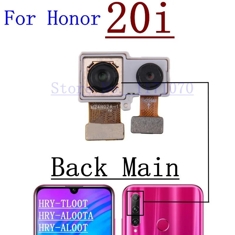 Original Rear Main Camera For Huawei Honor 20i 20S Back Wide Ultrawide Front Camera Phone Module Flex Cabe Parts