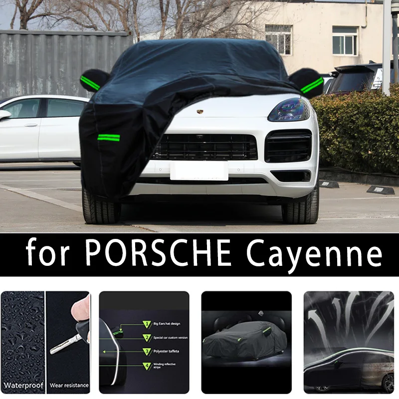 For PORSCHE Cayenne Outdoor Protection Full Car Covers Snow Cover Sunshade Waterproof Dustproof Exterior Car accessories