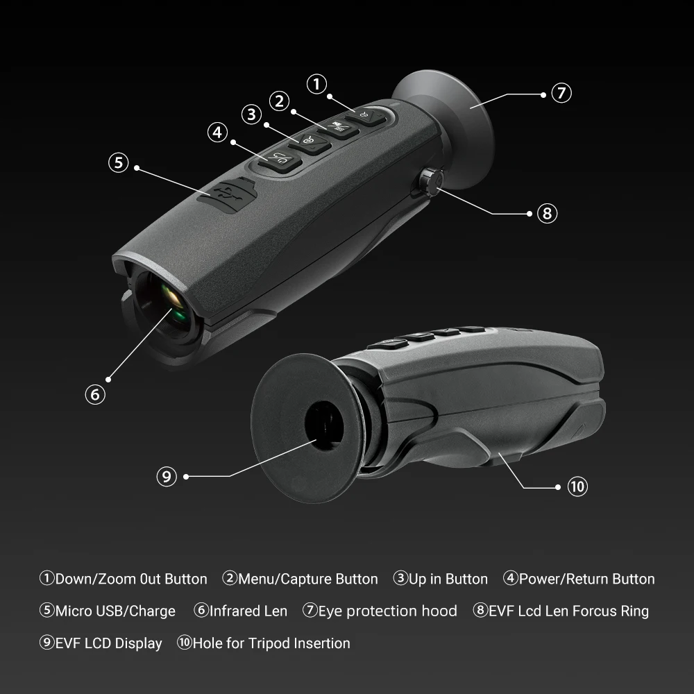 For T-72 384x288 Thermal Handheld Hunting Camera ,Thermal Imagining Hunting Monocular ,Thermal Binoculars Hunting