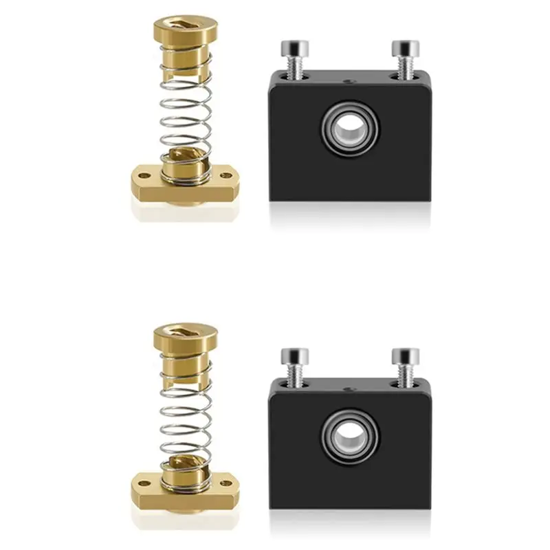 

2 шт. антискатные гайки и верхние крепления для ходового винта оси Z, совместимые с Ender 3/3 Pro/3 V2/CR-10, улучшенная версия для 3D-принтеров