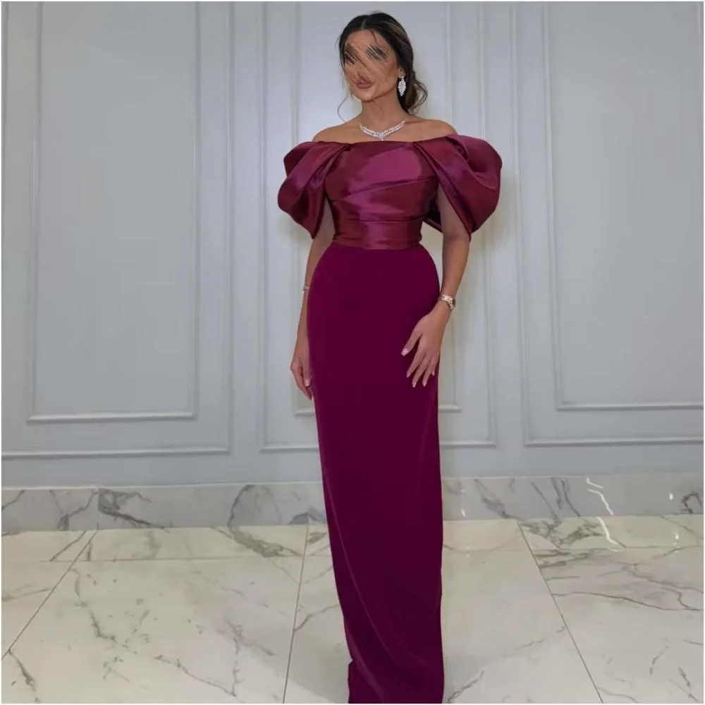 

Mermaid Zipper Evening Dress Charming Customized Exquisite Boat-neck Prom Dress Off The Shoulder Party Gown вечернее плать