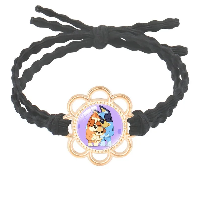 

Bluey Cartoon Anime Peripheral Hair Ring Ornament Horse Tail Tie Head Rope Rubber Band Kawaii Decoration Girl's Birthday Gift