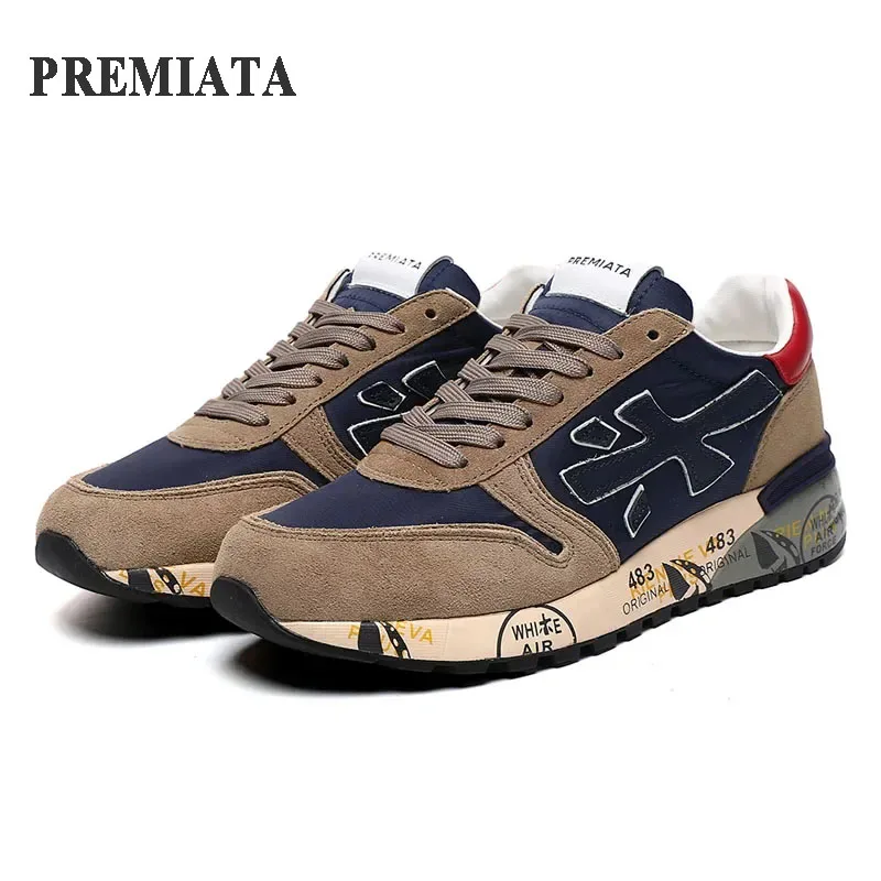 PREMIATA Herensneakers Outdoor Sport Mode Luxe Design Ademend Waterdicht Meerkleurig Element Trend Veterschoenen Casual schoenen