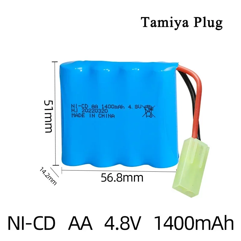 4.8V 1400mAh RC Auto Batterij Vrachtwagens Speelgoed Oplaadbare Batterijen AA NI-CD Batterij Voor Rc Speelgoed Auto's Tanks Robots Guns Boten