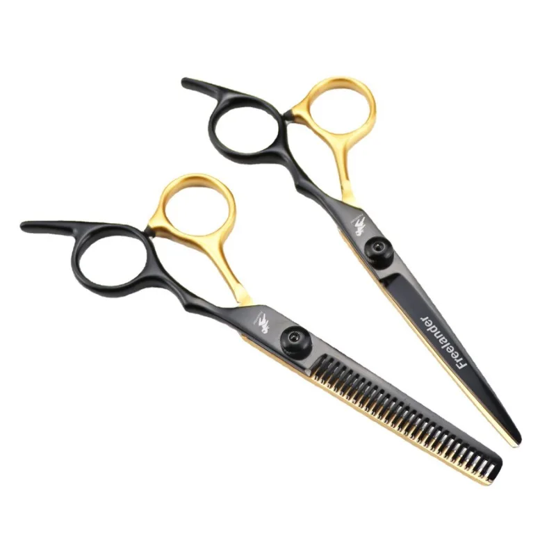 

Professional Hair Cutting Scissors Home Hair Cutting Barber/Salon Thinning Shears Stainless Steel Hairdressing Black Golden