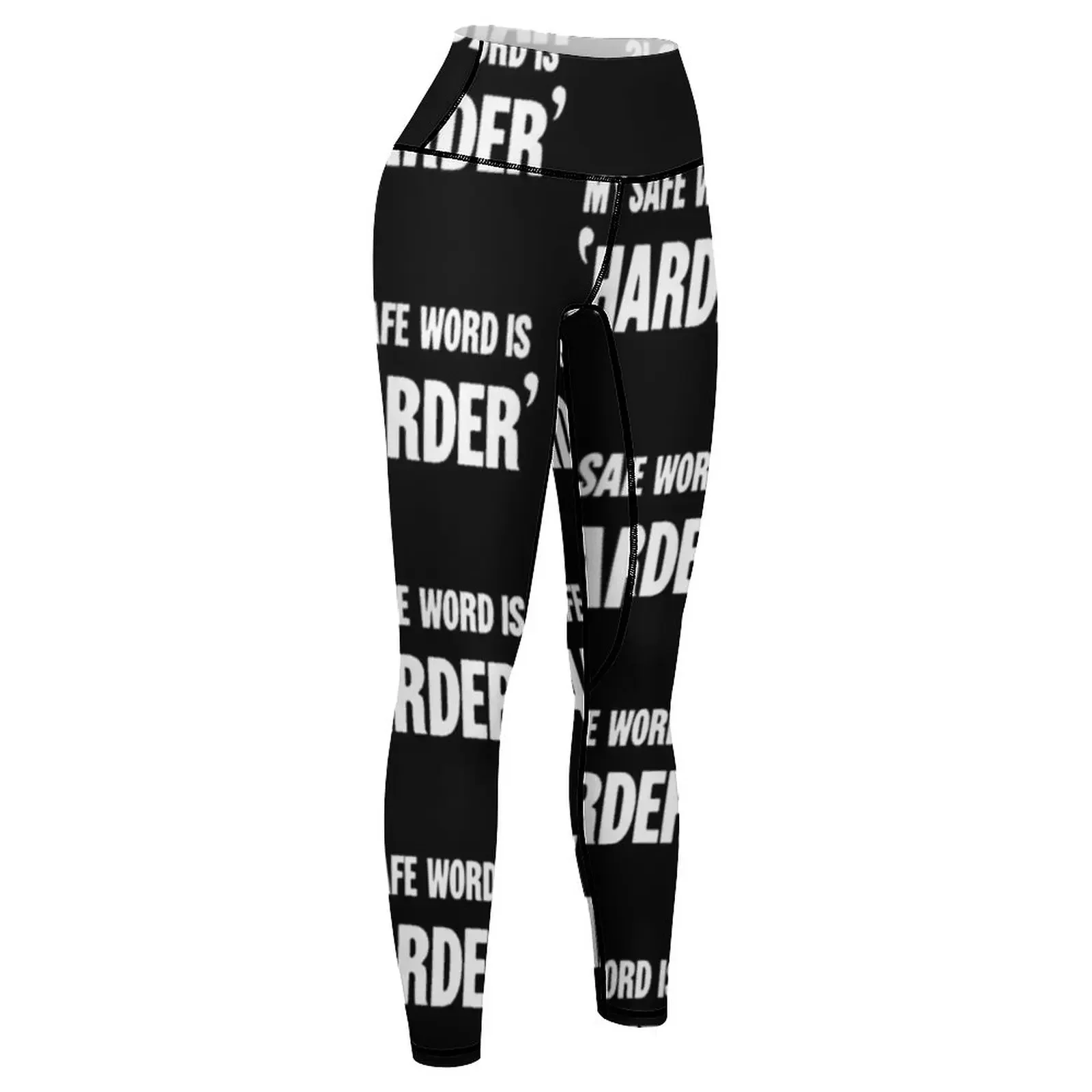 My Safe Word Is 'Harder' Leggings ملابس الصالة الرياضية ملابس اللياقة البدنية ملابس اللياقة البدنية الصالة الرياضية للياقة البدنية النسائية