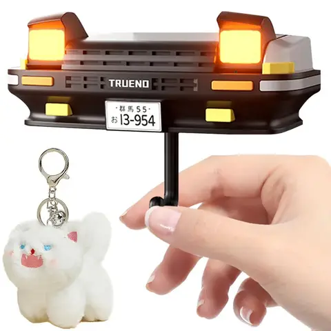 벽 키 크리 에이 티브 장식 용품 키에 대 한 랙 AE86 만화 자동차 크리 에이 티브 가제트를 사용하여 헤드 라이트 키 홀더를 켜기