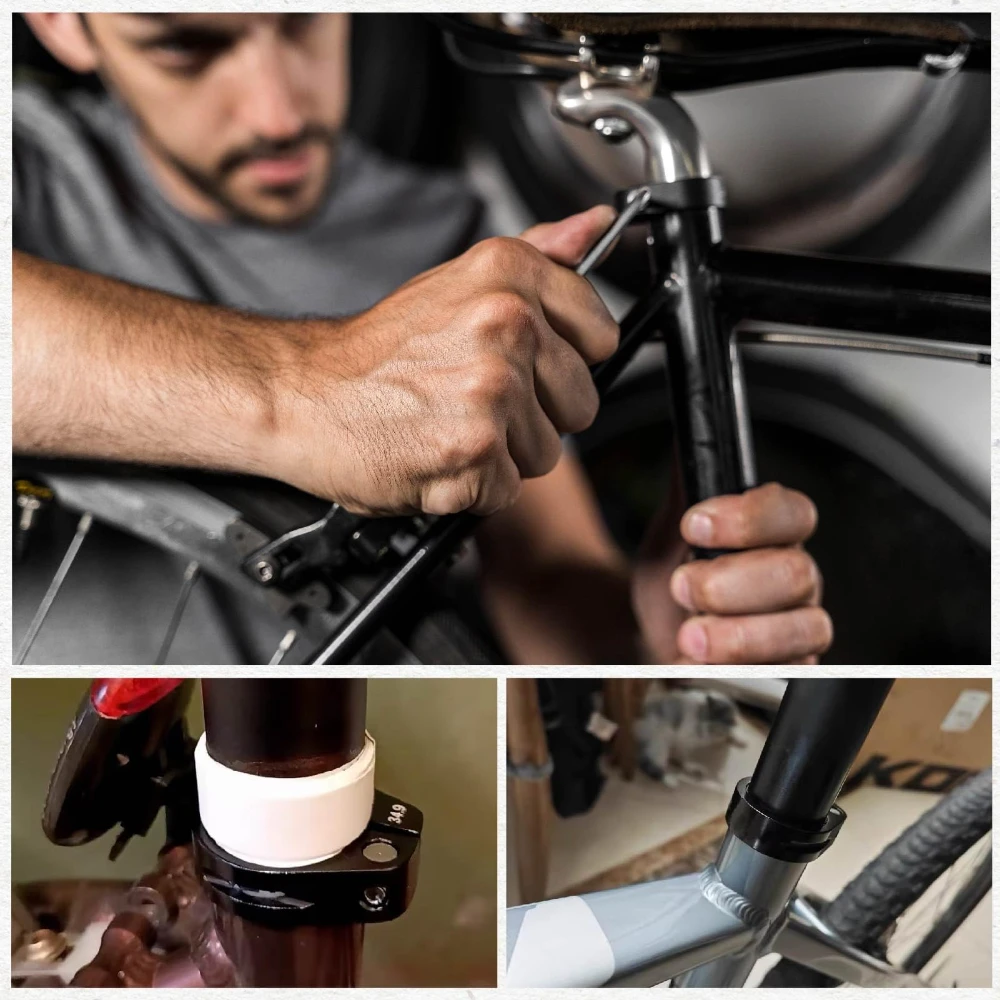 Fahrrad-Sattelstützenklemme aus Aluminiumlegierung für 28,6/31,8/34,9mm Fahrradteile – Fahrradzubehör zur Sattelbefestigung – Detail 5