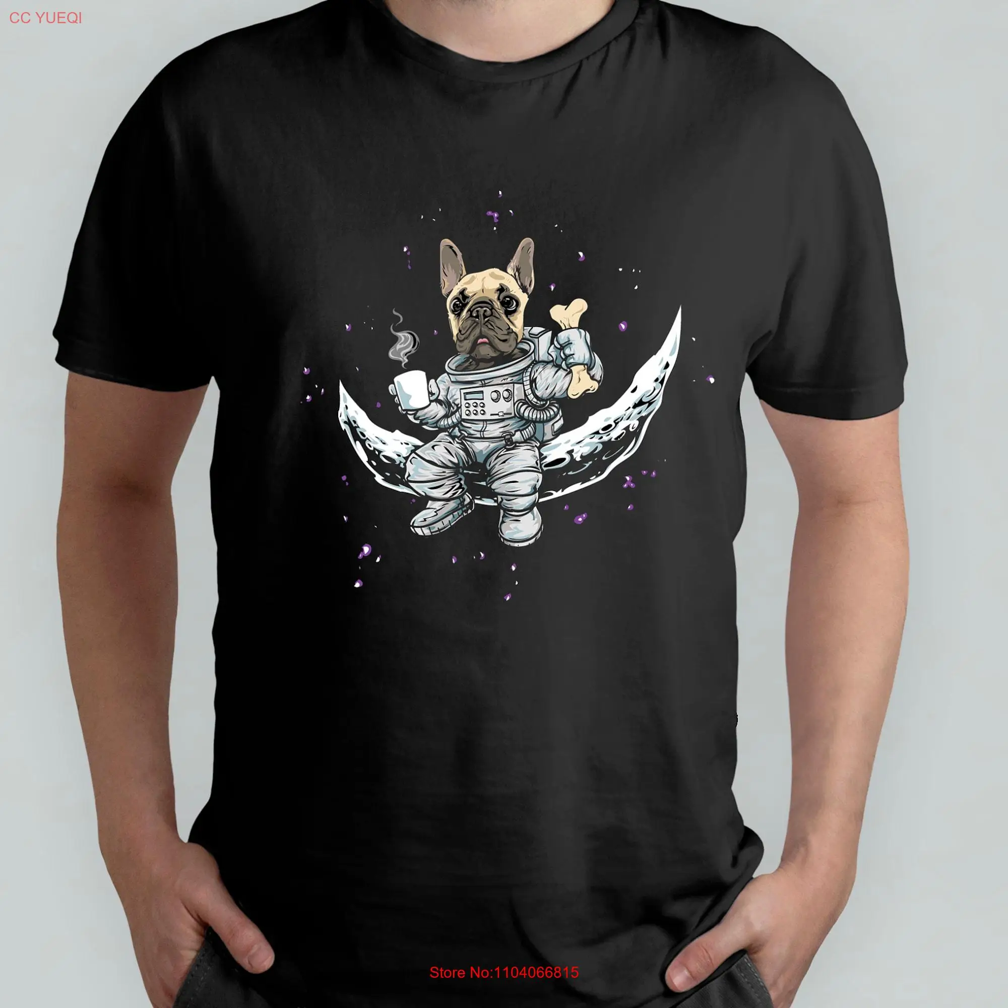 Футболка с изображением мопса, астронавта, влюбленных, владельца, забавная собака, мама, длинный или короткий рукав