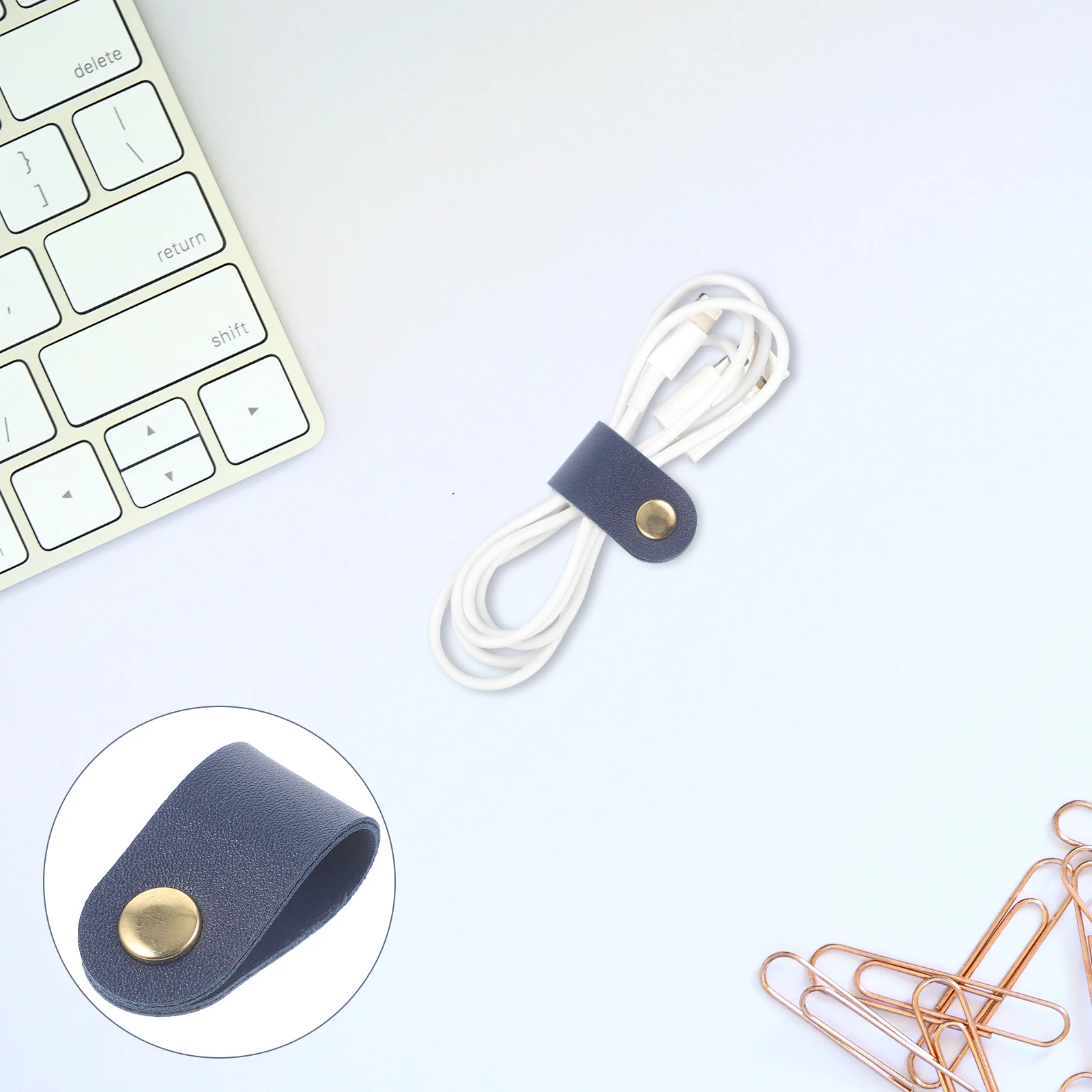 

5pcs Headphone Cord Clips Reusable Cable Straps Organizer Tie Wire Wrap Management Earbud Holder Fastening