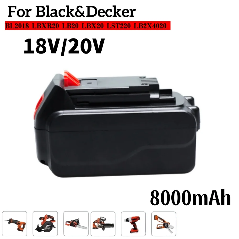 

Сменный аккумулятор AIMJIN 18 В/20 В 8000 мАч для Black Decker LBX20 LBXR20